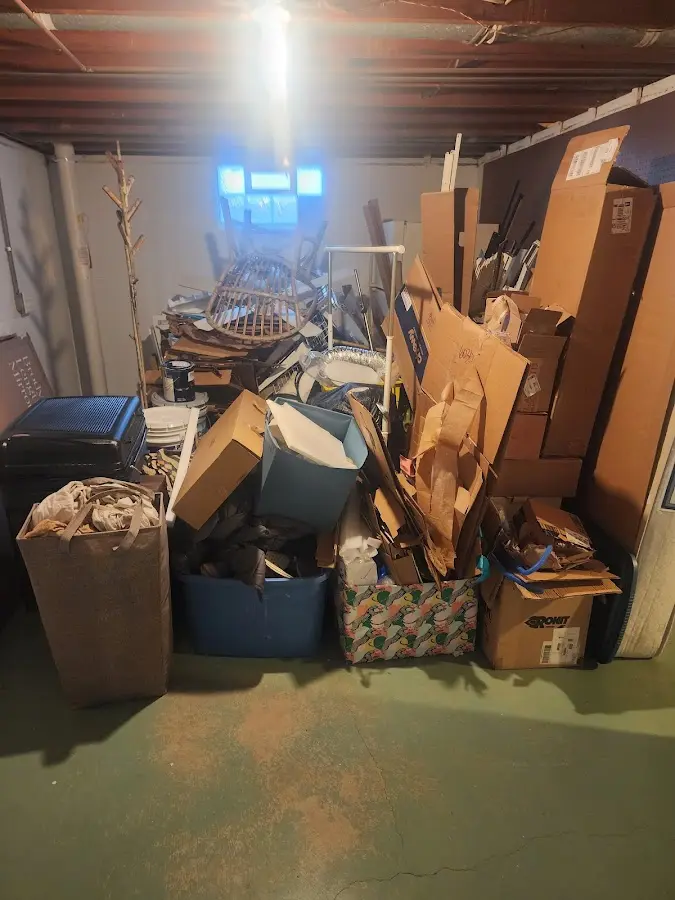 Roll-off dumpster container at job site for 15 Yard Dumpster Rental in Lucerne Valley